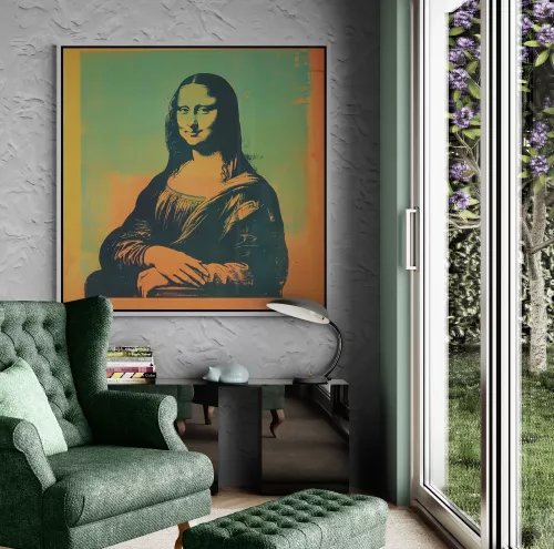 MONDiART Mona Lisa Modern + Frame BL white (105986)