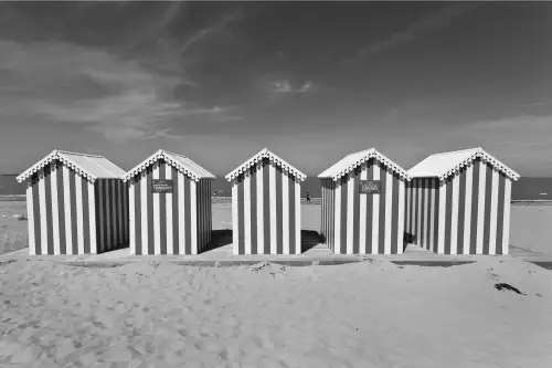 MONDiART Beach houses wood portrait  (100254)