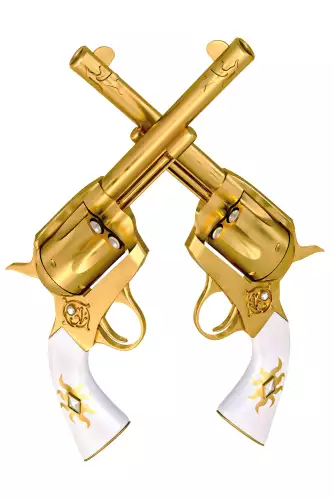 MONDiART Two golden handguns  (101193)