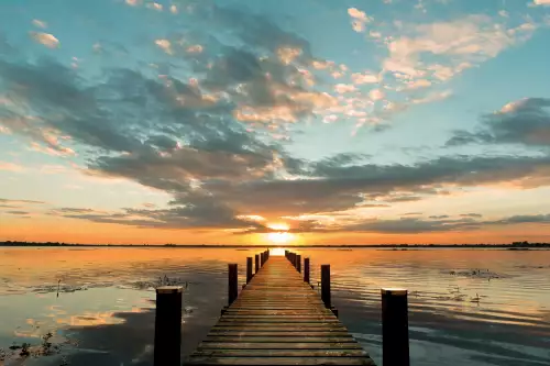 MONDiART Morning lights on a jetty  (103466)