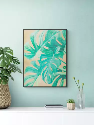 MONDiART Tropical Plant + Frame BL Black (103815)