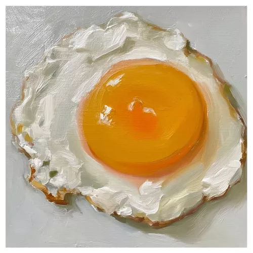 MONDiART Fried egg + Frame BL white (105180)