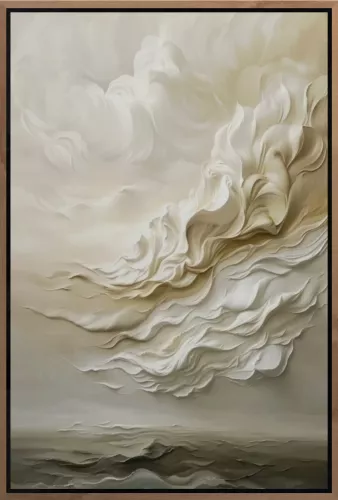 MONDiART Clouds dancing at sea + Frame BL brown (105184)