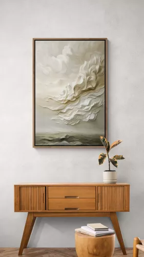 MONDiART Clouds dancing at sea + Frame BL brown (105184)