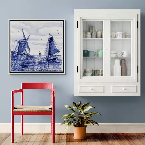 MONDiART Dutch memorie + Frame BL white (105301)